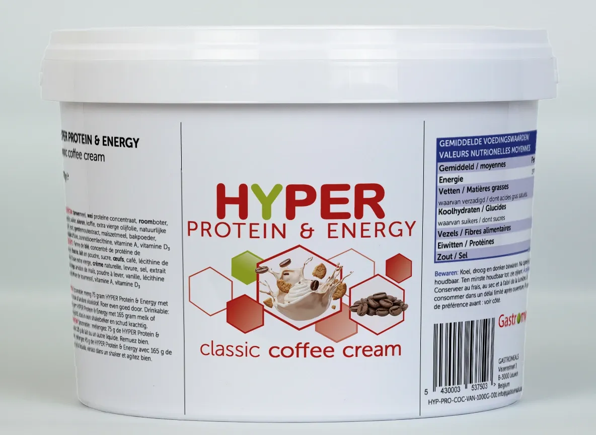 [HYP-PRO-CLA-COC-1000g] Hyper Protein&Energy Classic Coffee Cream Seau
