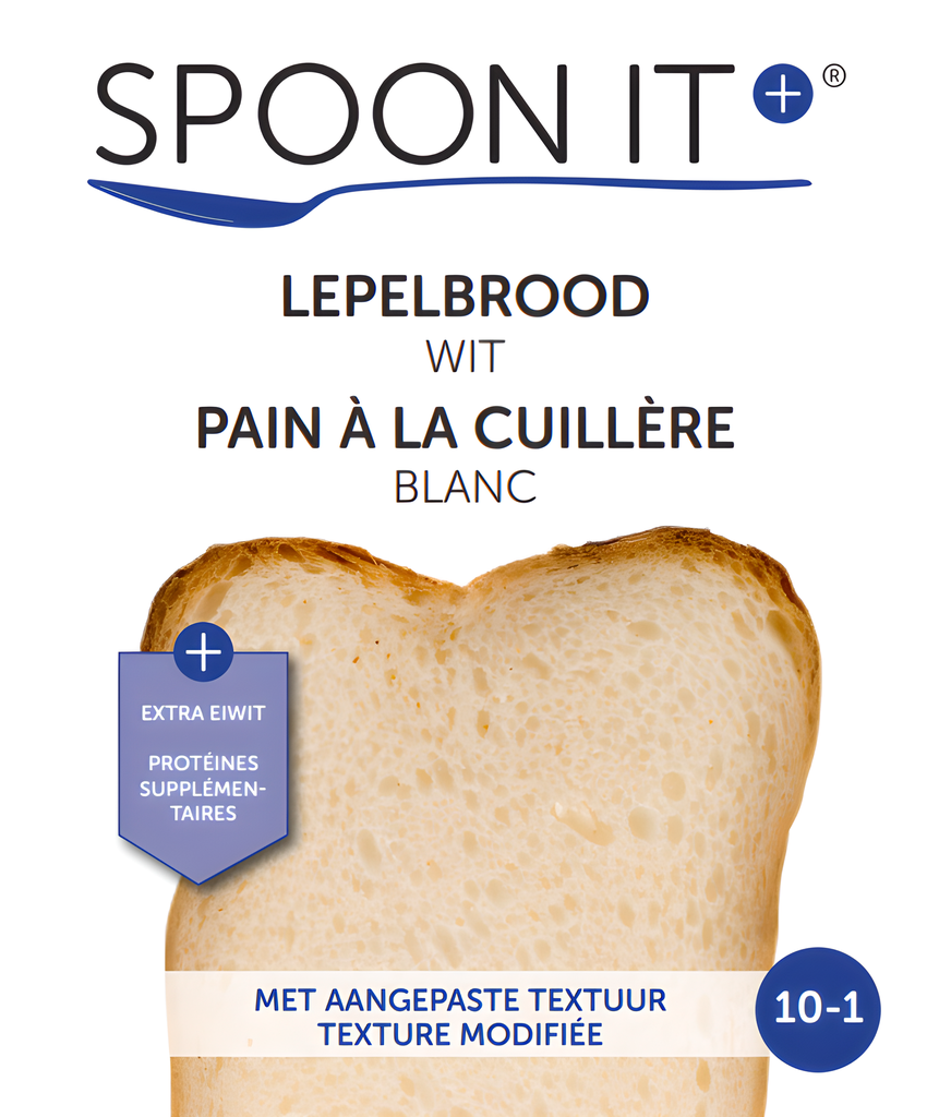 Spoon It+ - Lepelbrood Wit extra eiwit - Droog - 10-1 - Schudbeker - 140 g